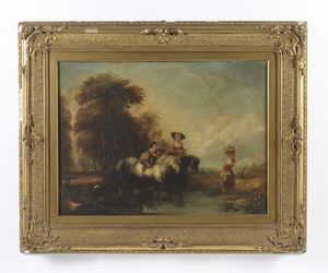 WALL CALLCOTT AUGUSTUS (1779 - 1844) : Da. Il ritorno dal mercato  - Asta Asta 502 | ARTE ANTICA E DEL XIX SECOLO Online - Associazione Nazionale - Case d'Asta italiane