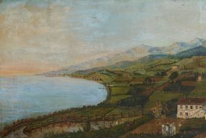 ARTISTA DEL XIX SECOLO - Veduta della costiera