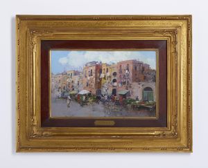 PESA GIUSEPPE (1928 - 1992) : Periferia di Catania  - Asta Asta 502 | ARTE ANTICA E DEL XIX SECOLO Online - Associazione Nazionale - Case d'Asta italiane