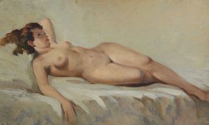 GUARLOTTI GIOVANNI (1869 - 1954) : Nudo femminile (fronte) - Galline (retro)  - Asta Asta 502 | ARTE ANTICA E DEL XIX SECOLO Online - Associazione Nazionale - Case d'Asta italiane