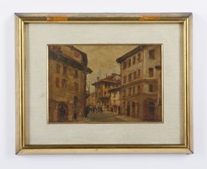 FERRARI ARTURO (1861 - 1932) : Via Laghetto a Milano  - Asta Asta 502 | ARTE ANTICA E DEL XIX SECOLO Online - Associazione Nazionale - Case d'Asta italiane