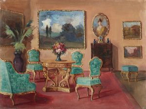 BELAVARY (XIX-XX SECOLO) BLA : Interno  - Asta Asta 502 | ARTE ANTICA E DEL XIX SECOLO Online - Associazione Nazionale - Case d'Asta italiane