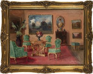 BELAVARY (XIX-XX SECOLO) BLA : Interno  - Asta Asta 502 | ARTE ANTICA E DEL XIX SECOLO Online - Associazione Nazionale - Case d'Asta italiane