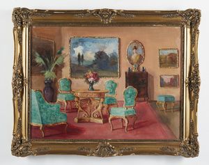 BELAVARY (XIX-XX SECOLO) BLA : Interno  - Asta Asta 502 | ARTE ANTICA E DEL XIX SECOLO Online - Associazione Nazionale - Case d'Asta italiane