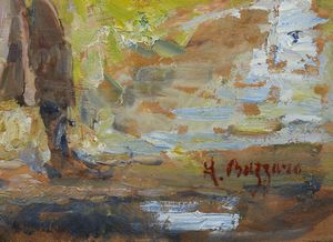 BAZZARO LEONARDO (1853 - 1937) : Attribuito a. Contadina nel bosco  - Asta Asta 502 | ARTE ANTICA E DEL XIX SECOLO Online - Associazione Nazionale - Case d'Asta italiane