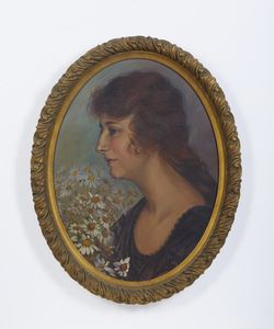 PETER-REININGHAUS (XIX-XX SECOLO) MARIA : Coppia di ritratti femminili di profilo  - Asta Asta 502 | ARTE ANTICA E DEL XIX SECOLO Online - Associazione Nazionale - Case d'Asta italiane