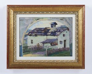 ARTISTA ITALIANO DEL XX SECOLO : Casolare in montagna  - Asta Asta 502 | ARTE ANTICA E DEL XIX SECOLO Online - Associazione Nazionale - Case d'Asta italiane