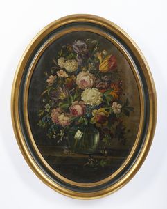 ARTISTA DEL XX SECOLO : Coppia di dipinti raffiguranti natura morta di fiori  - Asta Asta 502 | ARTE ANTICA E DEL XIX SECOLO Online - Associazione Nazionale - Case d'Asta italiane