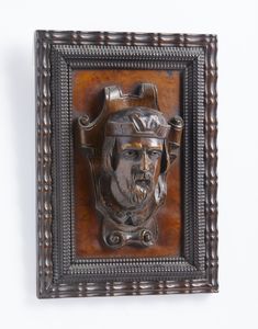 MELINGUE ETIENNE MARIN (1807 - 1875) : Scultura in legno raffigurante volto di gusto neo rinascimentale  - Asta Asta 502 | ARTE ANTICA E DEL XIX SECOLO Online - Associazione Nazionale - Case d'Asta italiane