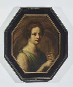 ARTISTA TOSCANO DEL XVII SECOLO - Ritratto di donna con flauto (Euterpe?)
