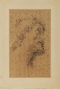 ARTISTA GENOVESE DEL XVII SECOLO : Studio della testa di San Crispino  - Asta Asta 502 | ARTE ANTICA E DEL XIX SECOLO Online - Associazione Nazionale - Case d'Asta italiane