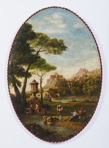 ARTISTA DEL XVIII-XIX SECOLO : Coppia di dipinti raffiguranti scene pastorali  - Asta Asta 502 | ARTE ANTICA E DEL XIX SECOLO Online - Associazione Nazionale - Case d'Asta italiane