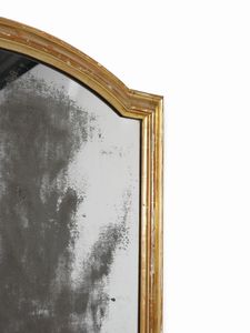 MANIFATTURA DEL XVIII-XIX SECOLO : Specchiera in legno dorato e sagomato  - Asta Asta 502 | ARTE ANTICA E DEL XIX SECOLO Online - Associazione Nazionale - Case d'Asta italiane