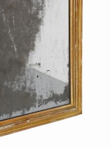 MANIFATTURA DEL XVIII-XIX SECOLO : Specchiera in legno dorato e sagomato  - Asta Asta 502 | ARTE ANTICA E DEL XIX SECOLO Online - Associazione Nazionale - Case d'Asta italiane