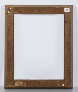 MANIFATTURA DEL XIX SECOLO : Cornice neoclassica in legno intagliato e dorato con decorazione a ovuli  - Asta Asta 502 | ARTE ANTICA E DEL XIX SECOLO Online - Associazione Nazionale - Case d'Asta italiane