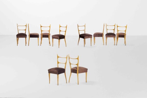 GUGLIELMO ULRICH : Dieci sedie  - Asta Design Lab - Associazione Nazionale - Case d'Asta italiane