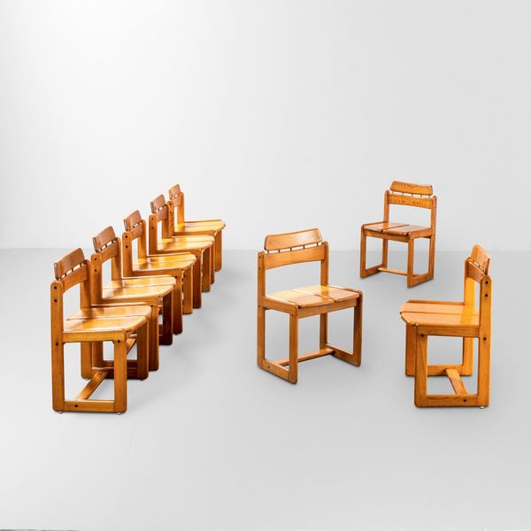 ILMARI TAPIOVAARA : Otto sedie mod. Tapiolina  - Asta Design Lab - Associazione Nazionale - Case d'Asta italiane