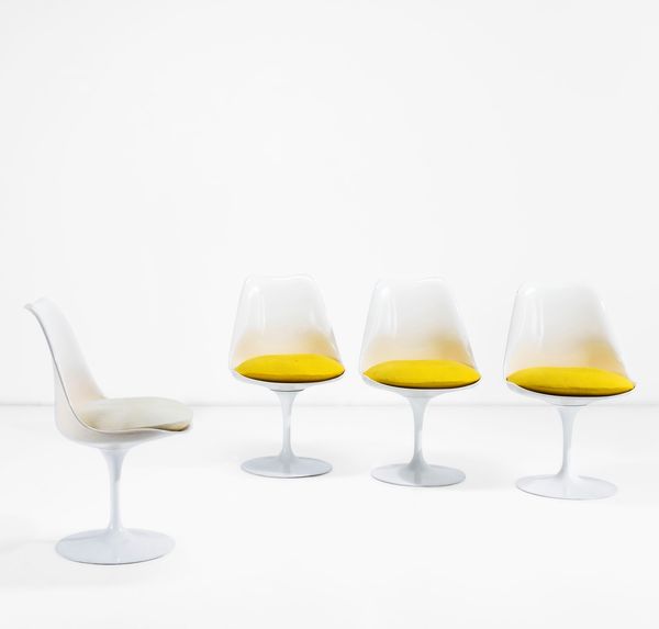 EERO SAARINEN : Quattro sedie della serie Tulip  - Asta Design Lab - Associazione Nazionale - Case d'Asta italiane