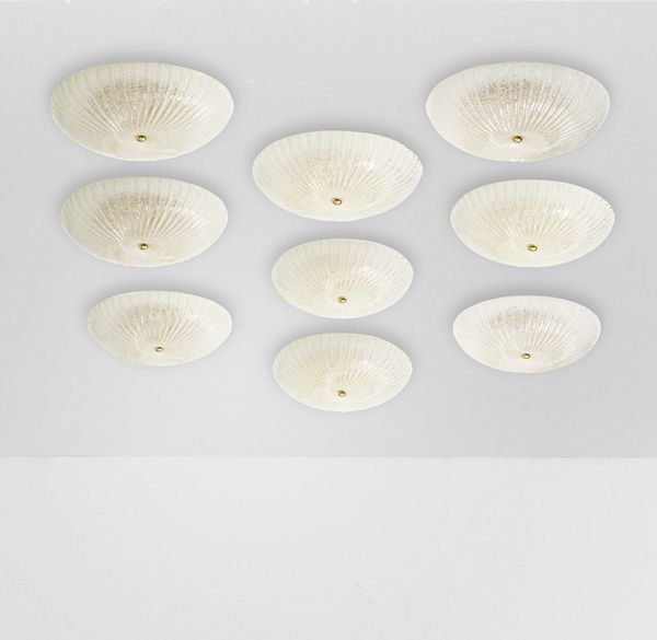 Nove plafoniere  - Asta Design Lab - Associazione Nazionale - Case d'Asta italiane