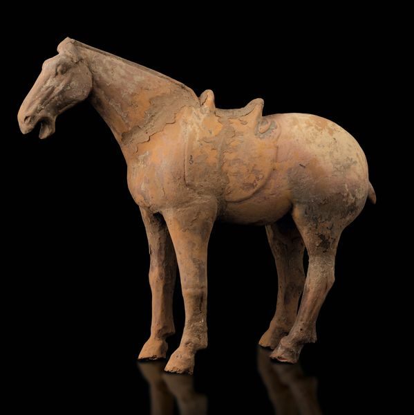 Figura di cavallo in terracotta con tracce di monocromia, Cina, probabilmente Dinastia Tang (618-907)  - Asta Fine Asian Works of Art - Associazione Nazionale - Case d'Asta italiane