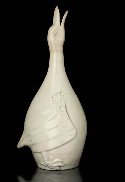 Fiasca in porcellana bianca raffigurante oca, Cina, Dinastia Qing, inizio XIX secolo  - Asta Fine Asian Works of Art - Associazione Nazionale - Case d'Asta italiane