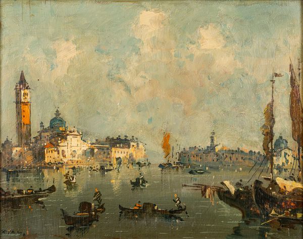 Giovanni Riva : Vedute di Venezia  - Asta Incanti d'Arte - Associazione Nazionale - Case d'Asta italiane