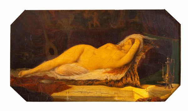 Scuola europea, secolo XIX : Nudo femminile disteso  - Asta Incanti d'Arte - Associazione Nazionale - Case d'Asta italiane
