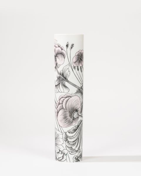 Vaso cilindrico in porcellana policroma, manifattura Rosenthal, secolo XX  - Asta Incanti d'Arte - Associazione Nazionale - Case d'Asta italiane