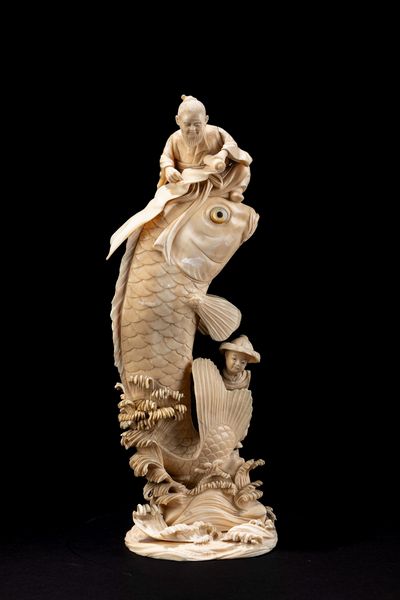 ☼Okimono in avorio  - Asta Incanti d'Arte - Associazione Nazionale - Case d'Asta italiane