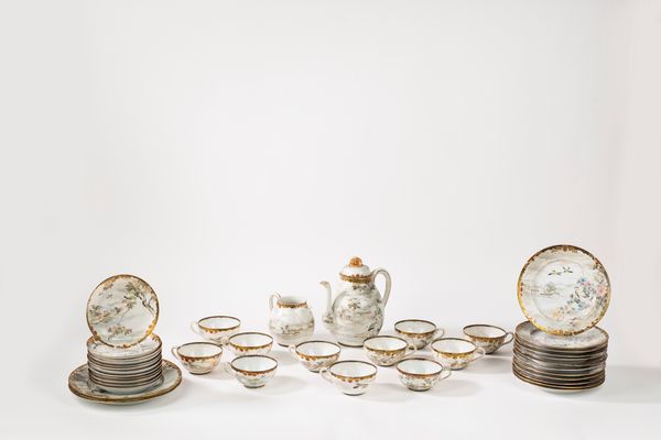 Servizio da tè in porcellana policroma, Giappone inizi secolo XX  - Asta Incanti d'Arte - Associazione Nazionale - Case d'Asta italiane