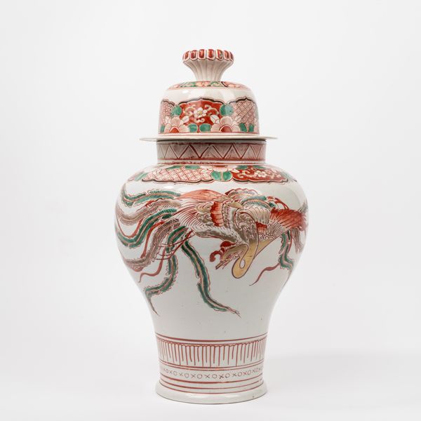 Potiche in porcellana policroma, Giappone fine secolo XIX  - Asta Incanti d'Arte - Associazione Nazionale - Case d'Asta italiane