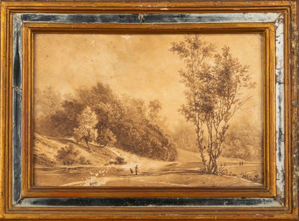 Felice Storelli : Paesaggio con viandanti; Paesaggio con pescatori  - Asta Incanti d'Arte - Associazione Nazionale - Case d'Asta italiane