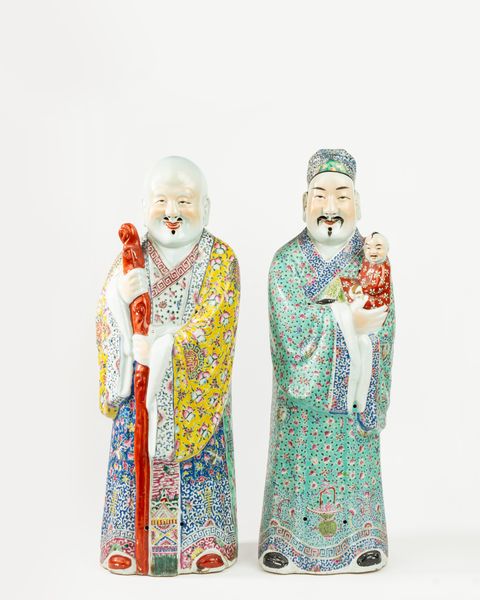 Due grandi sculture in porcellana policroma  - Asta Incanti d'Arte - Associazione Nazionale - Case d'Asta italiane