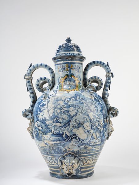 Grande stagnone con coperchio in maiolica. Manifattura ligure  - Asta Incanti d'Arte - Associazione Nazionale - Case d'Asta italiane