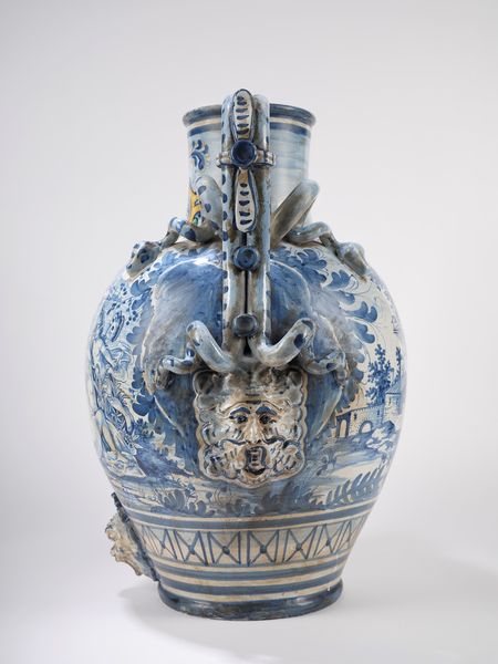 Grande stagnone con coperchio in maiolica. Manifattura ligure  - Asta Incanti d'Arte - Associazione Nazionale - Case d'Asta italiane