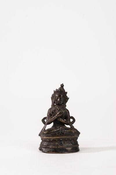 Buddha in bronzo. Cina/Tibet, fine secolo XIX  - Asta Incanti d'Arte - Associazione Nazionale - Case d'Asta italiane