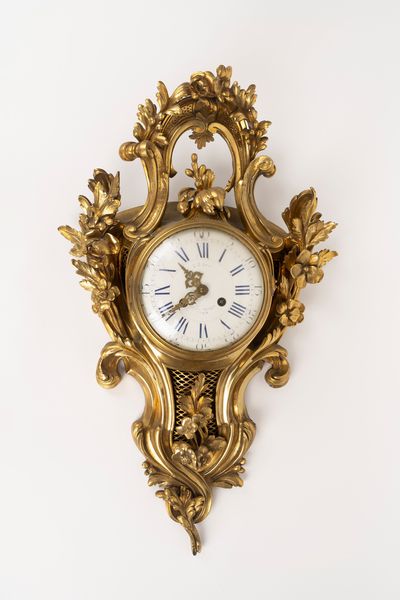 Pendola Cartel d'applique in bronzo dorato, Francia, secolo XIX  - Asta Incanti d'Arte - Associazione Nazionale - Case d'Asta italiane