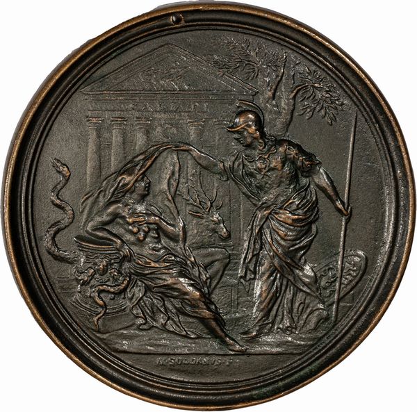 Lotto di nove medaglie commemorative in bronzo. Fine secolo XVII/metà secolo XVIII  - Asta Incanti d'Arte - Associazione Nazionale - Case d'Asta italiane