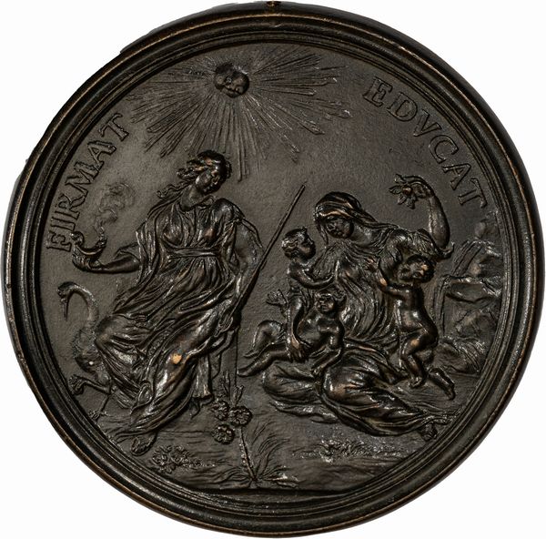 Lotto di nove medaglie commemorative in bronzo. Fine secolo XVII/metà secolo XVIII  - Asta Incanti d'Arte - Associazione Nazionale - Case d'Asta italiane