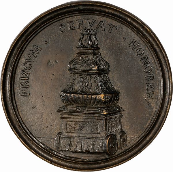 Lotto di nove medaglie commemorative in bronzo. Fine secolo XVII/metà secolo XVIII  - Asta Incanti d'Arte - Associazione Nazionale - Case d'Asta italiane