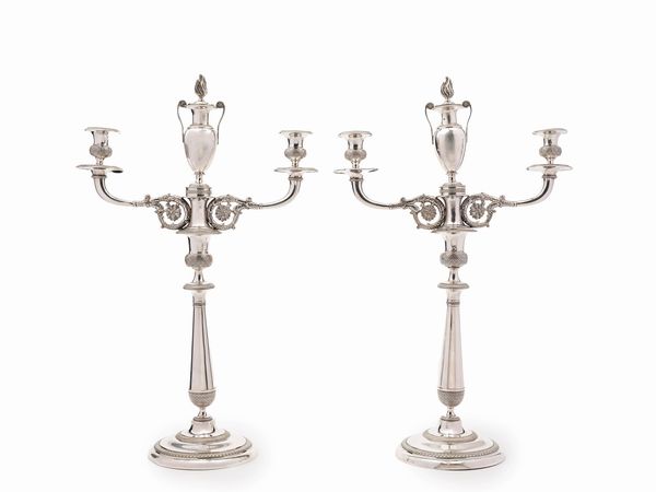 Coppia di candelabri  - Asta Incanti d'Arte - Associazione Nazionale - Case d'Asta italiane