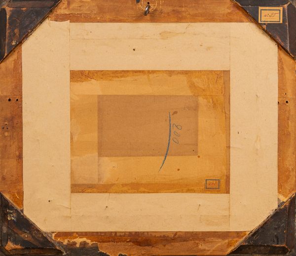 Paesaggio con casolare e astanti in primo piano  - Asta Incanti d'Arte - Associazione Nazionale - Case d'Asta italiane