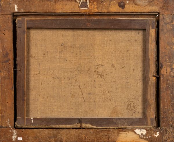 Scuola romana, secolo XIX : Veduta del Tempio di Ercole e della Fontana dei Tritoni a Roma  - Asta Incanti d'Arte - Associazione Nazionale - Case d'Asta italiane