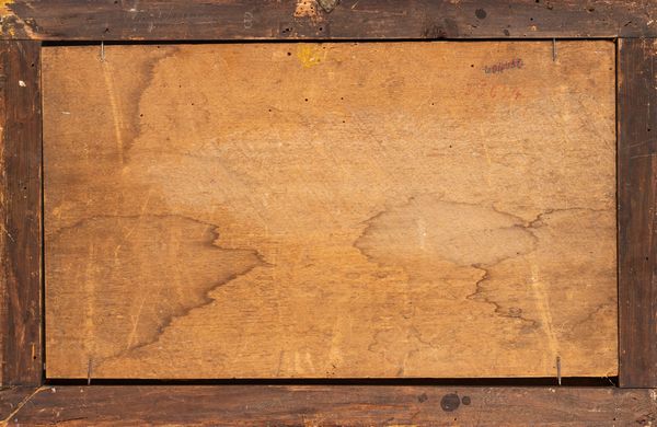 Imitatore di Claude-Joseph Vernet : Marina con arco naturale in primo piano  - Asta Incanti d'Arte - Associazione Nazionale - Case d'Asta italiane