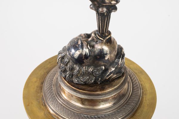 Candelabro con fusto in foggia di Mercurio volante da Giambologna  - Asta Incanti d'Arte - Associazione Nazionale - Case d'Asta italiane