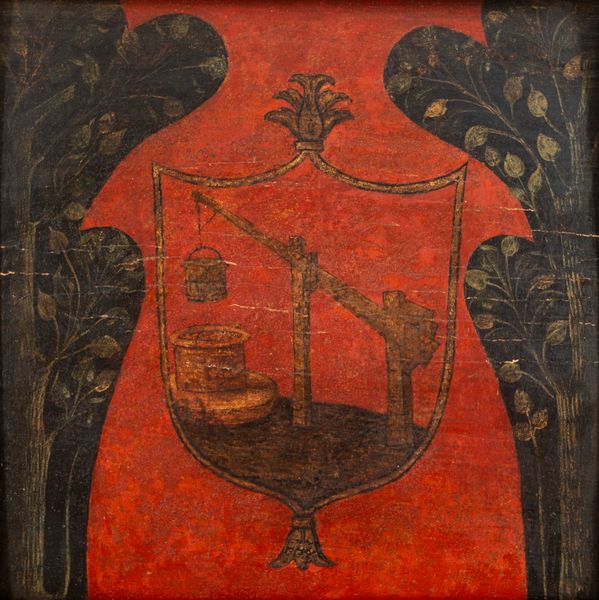 Scuola dell'Italia settentrionale, secolo XVII : Due tavelle da soffitto con stemmi nobiliari  - Asta Incanti d'Arte - Associazione Nazionale - Case d'Asta italiane