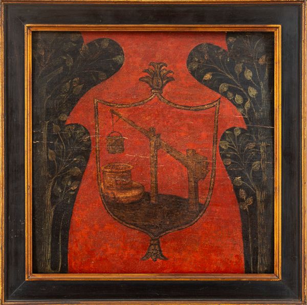 Scuola dell'Italia settentrionale, secolo XVII : Due tavelle da soffitto con stemmi nobiliari  - Asta Incanti d'Arte - Associazione Nazionale - Case d'Asta italiane