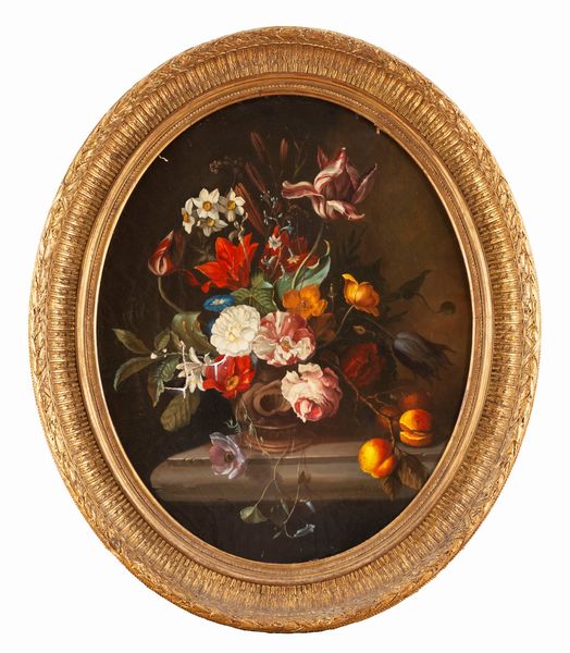 Scuola europea, secolo XIX : Rose, tulipani, narcisi e altri fiori in un vaso  - Asta Incanti d'Arte - Associazione Nazionale - Case d'Asta italiane