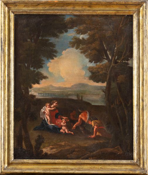 Scuola romana, secolo XVIII : Latona trasforma i contadini della Licia in rane  - Asta Incanti d'Arte - Associazione Nazionale - Case d'Asta italiane