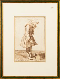 Due stampe raffiguranti caricature  - Asta Incanti d'Arte - Associazione Nazionale - Case d'Asta italiane